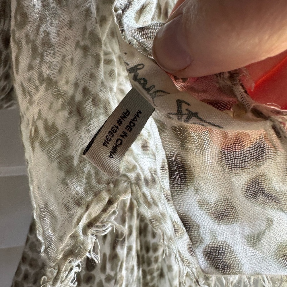 Michael Stars Vintage Python Print Tissue Scarf - image 4